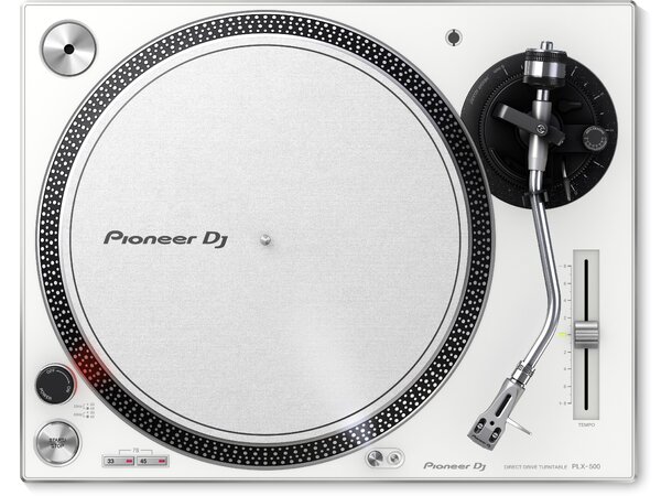 Pioneer DJ PLX-500 Platespiller, Hvit High Torque Direct Drive Turntable 